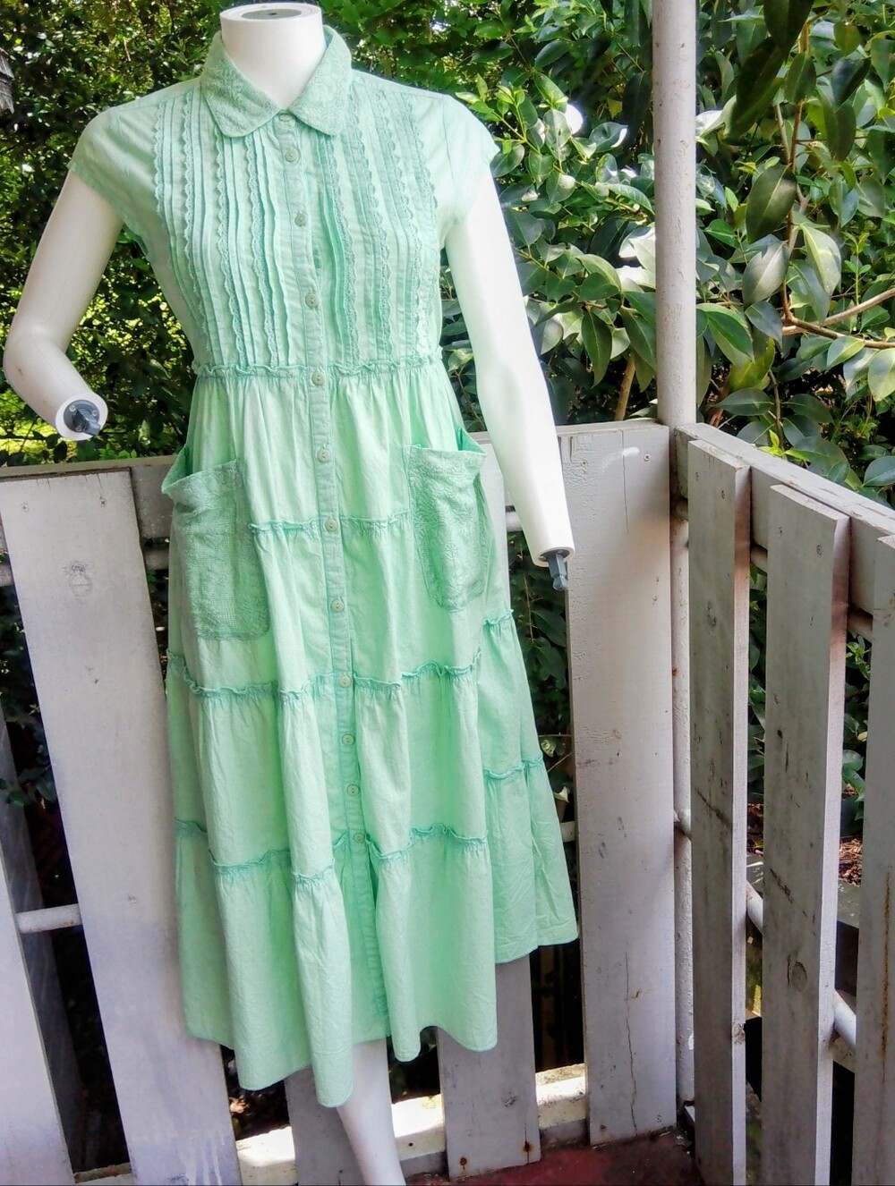 April Cornell Cottagecore Ruffle Tiered Midi Dress